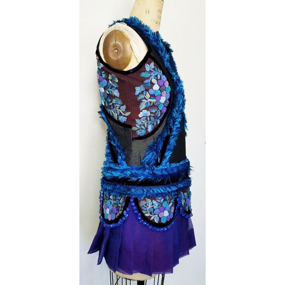 Minh Hanh Womens Couture Mini Dress Heavily Embellished - Picture 7 of 10